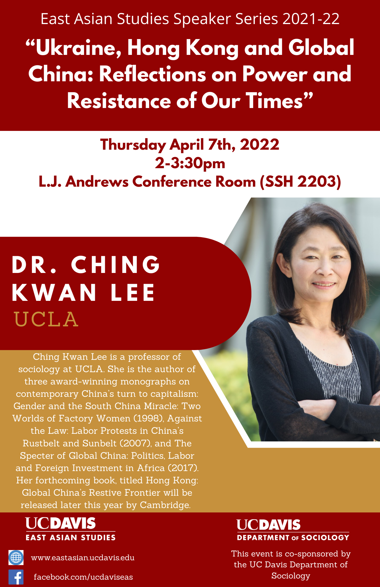 Flyer for Ching Kwan Lee